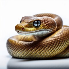 Fototapeta premium Snake, isolated, white background