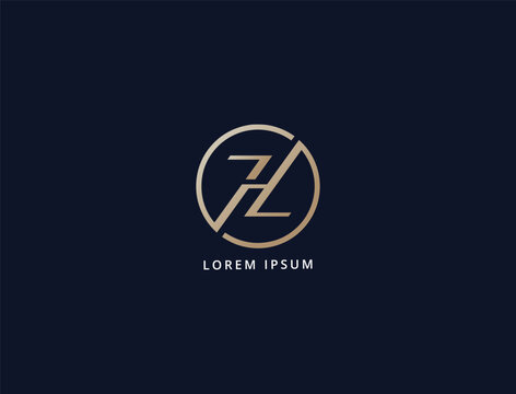 Unique Zh logo design, hl lettering logo, 7h brand logo design