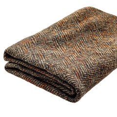 Tweed Fabric Patch Laying Naturally Crisp  isolated on a transparent background