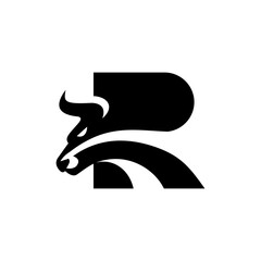 letter R bull logo