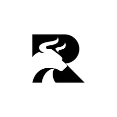 letter R bull logo
