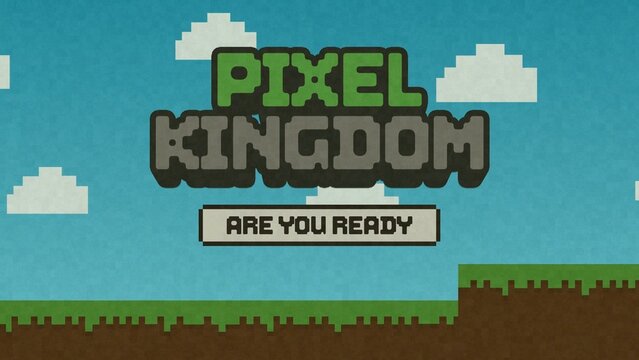 Digital Pixels 8-bit Retro 2D Game Title Intro