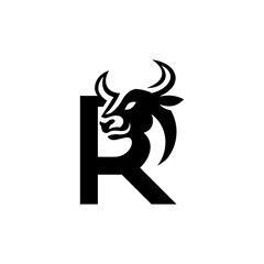 letter R bull logo