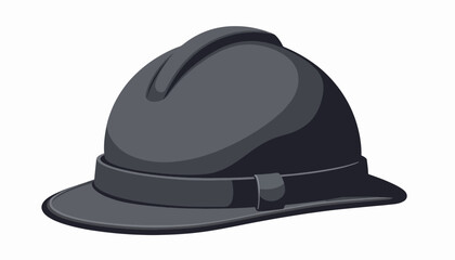 Fototapeta premium Stylized miner's cap illustration on white background, minimalist design