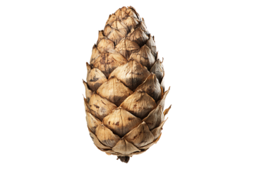 A close-up of a hop cone isolated on transparent background.