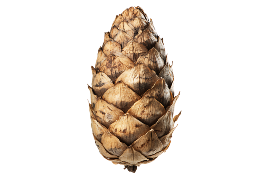 A close-up of a hop cone isolated on transparent background.