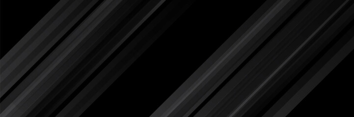 Black abstract background. Elegant dark diagonal shape elements. Modern luxury grey gradient graphic design.