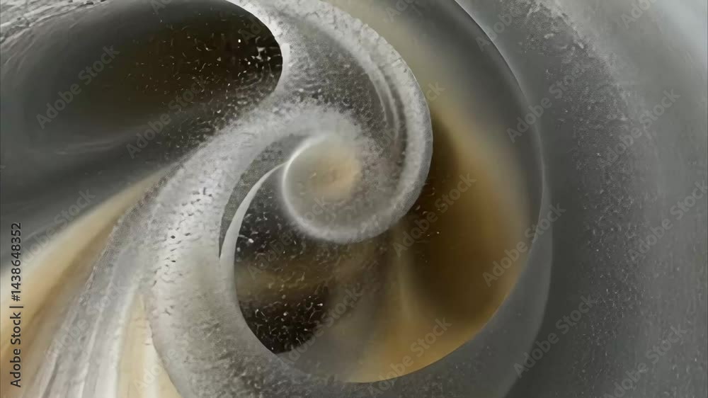 Leinwandbilder Particles swirl and create a mesmerizing vortex in abstract cosmic environment, Particles swirling into a vortex
