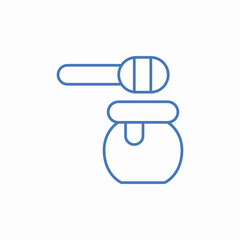 honey jar dipper icon sign vector