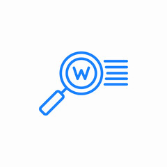 searching for content icon sign vector