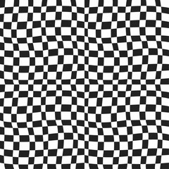 Squares are arranged in a grid, creating a sense of depth and movement. The pattern appears to be slightly distorted, giving the illusion of a wavy surface.