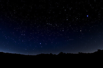 Fototapeta premium Dark blue night sky with stars