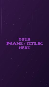 Distorted Cartoon Title Intro (Vertical Social Format)