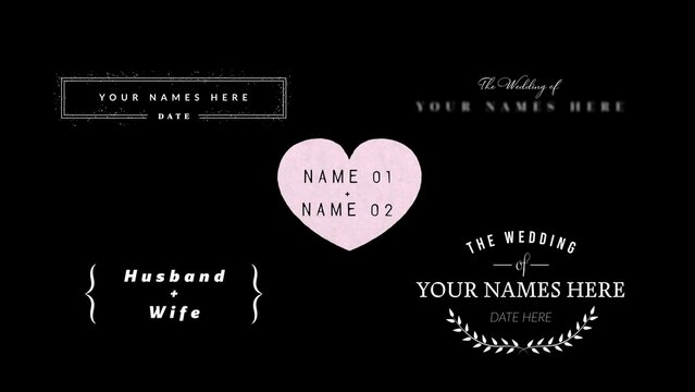 Romantic Wedding Title Pack (5 Titles)