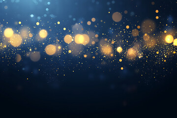 Obraz premium Dark abstract background with glowing lights and bokeh, creating an enchanting atmosphere for design or text. 