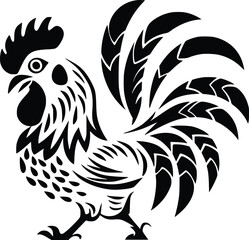 Obraz premium Rooster Svg, Chicken Flag SVG