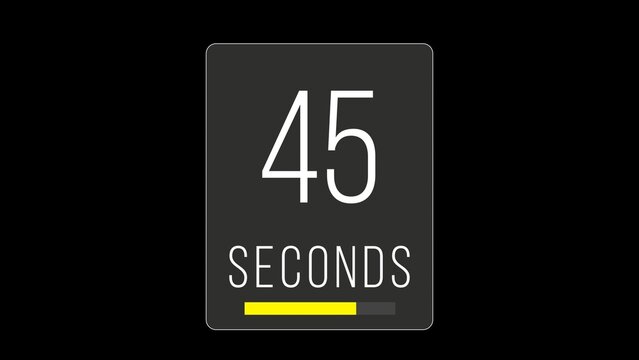 60 Seconds Rectangle Countdown Infographic