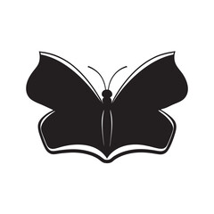 Butterfly Silhouette Emerging From Abstract Background