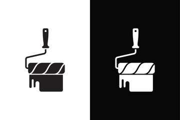 Paint roller icon vector on White Background ,Vector Art Illustration on white background.
