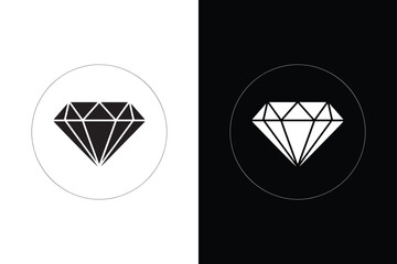 Diamond icon vector on White Background ,Vector Art Illustration on white background.