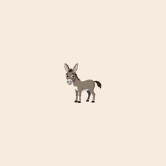 Colorful Donkey icon flat vector design.
