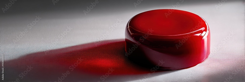 Poster glossy mousse cake with mirror glaze on a simple surface showcasing a minimalist dessert design