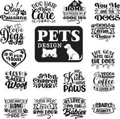 Obraz premium pets design svg bundle