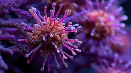 Fototapeta premium Close-up of virus particles (1)