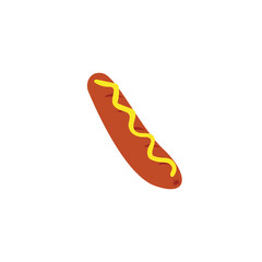 hot dog food snack sausage emoji vector symbol sign illustration