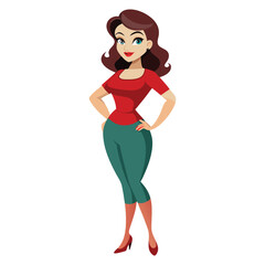 Beautiful female figure Vector 