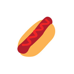 hot dog food snack sausage emoji vector symbol sign illustration