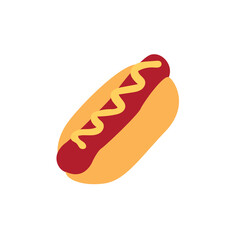 hot dog food snack sausage emoji vector symbol sign illustration