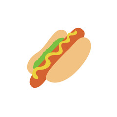 hot dog food snack sausage emoji vector symbol sign illustration