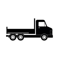 silhouette vector flatbed truck