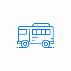 city bus profile icon sign vector
