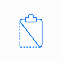 clipboard with torn paper icon sign vector
