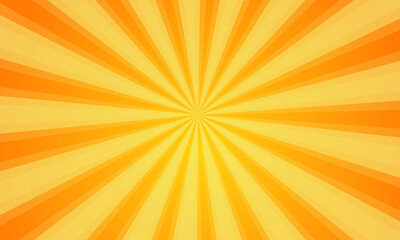 Vibrant Sunburst Background with Radiant Yellow and Orange Rays

