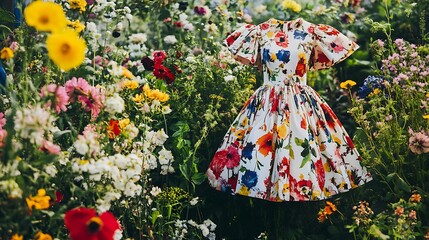 vibrant floral dress 