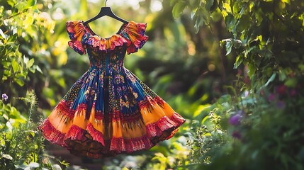 vibrant colorful dress 