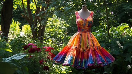 vibrant colorful dress 