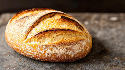   Bread on slab with bite