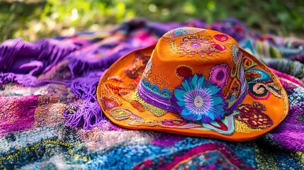 colorful sun hat