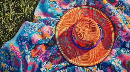 colorful sun hat