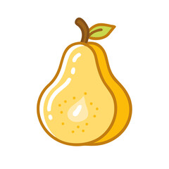 pear isolated on white background