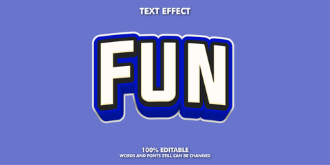Fun text effect  editable text style