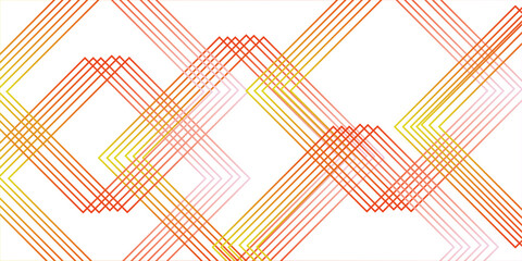 Abstract background with red & yellow square shapes.  Futuristic architecture concept with digital geometric connection red lines. Vibrant futuristic digital connection 