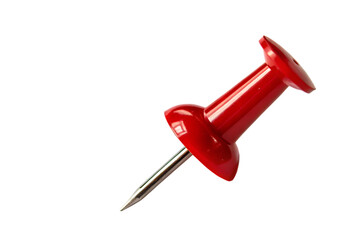 Red push pin on black background