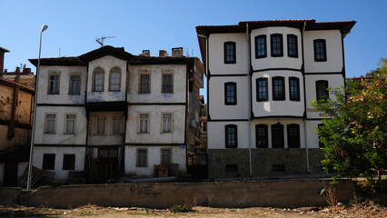 Naklejka premium Boyabat Town, located in Sinop, Turkey, is famous for its old Ottoman houses.