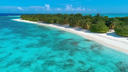 Fototapeta premium Tropical Island Paradise with Turquoise Water