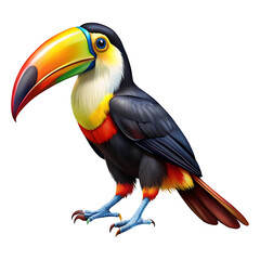 Fototapeta premium Vibrant Keel-billed Toucan Illustration isolated on transparent background